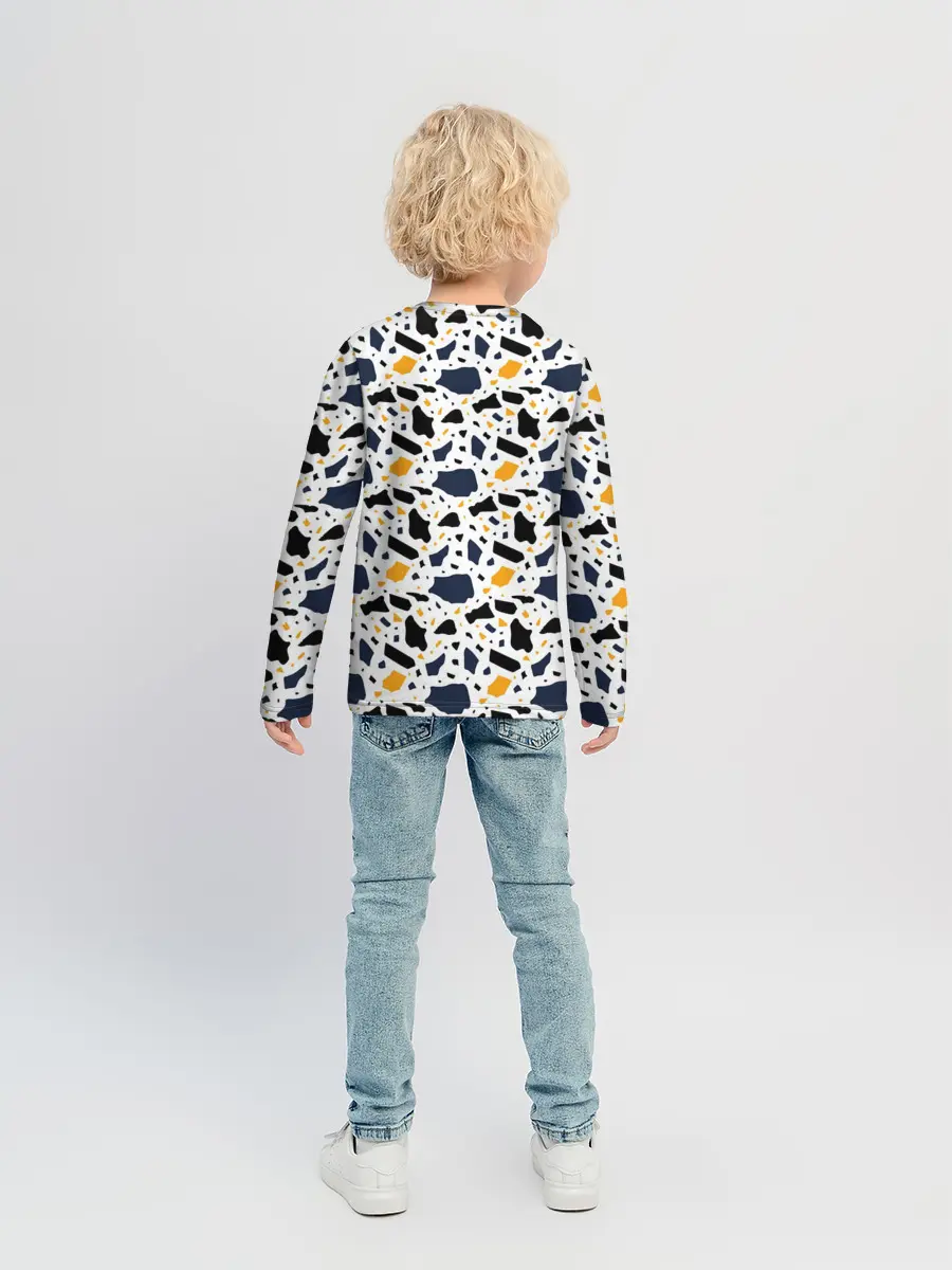 Детский лонгслив / Итальянский Узор Терраццо