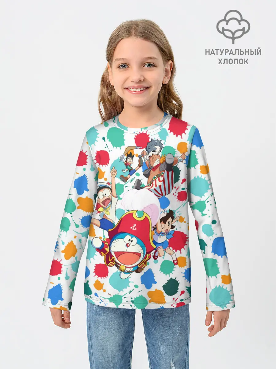 Детский лонгслив / Дораэмон и компания