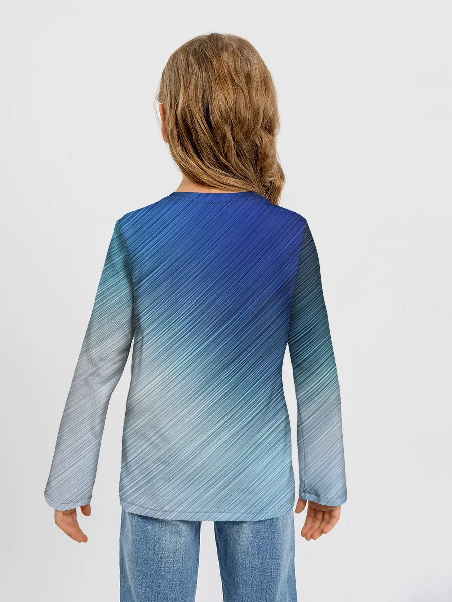 Детский лонгслив / Текстура. Оттенки льда