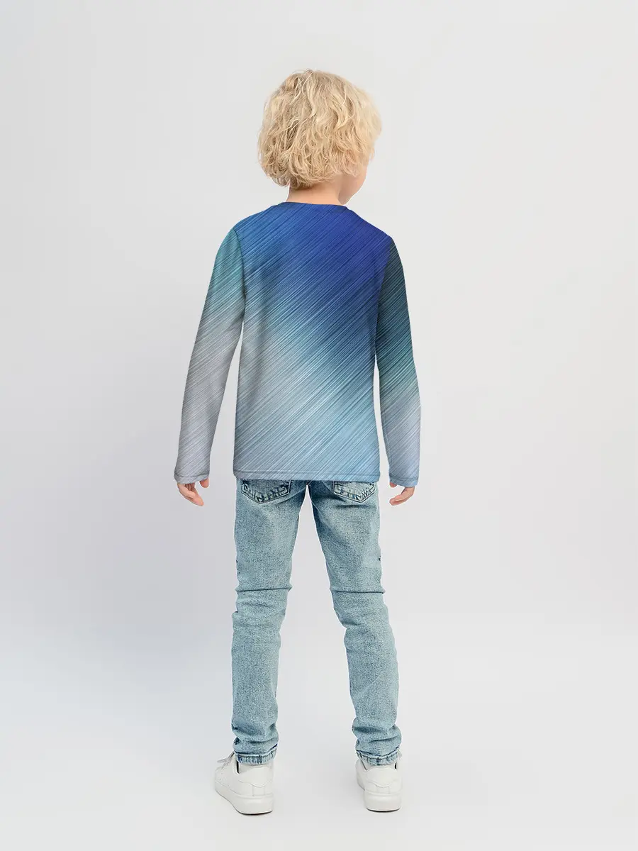 Детский лонгслив / Текстура. Оттенки льда