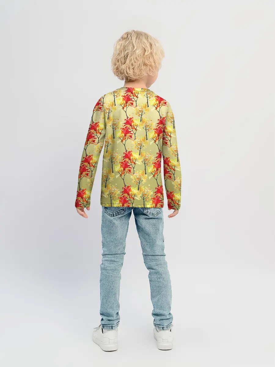 Детский лонгслив / самый осенний принт