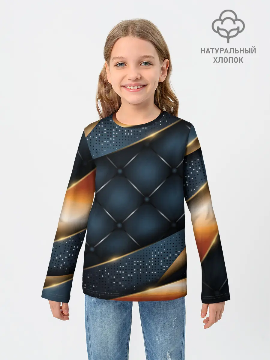 Детский лонгслив / 3D VIP GOLD CORNERS