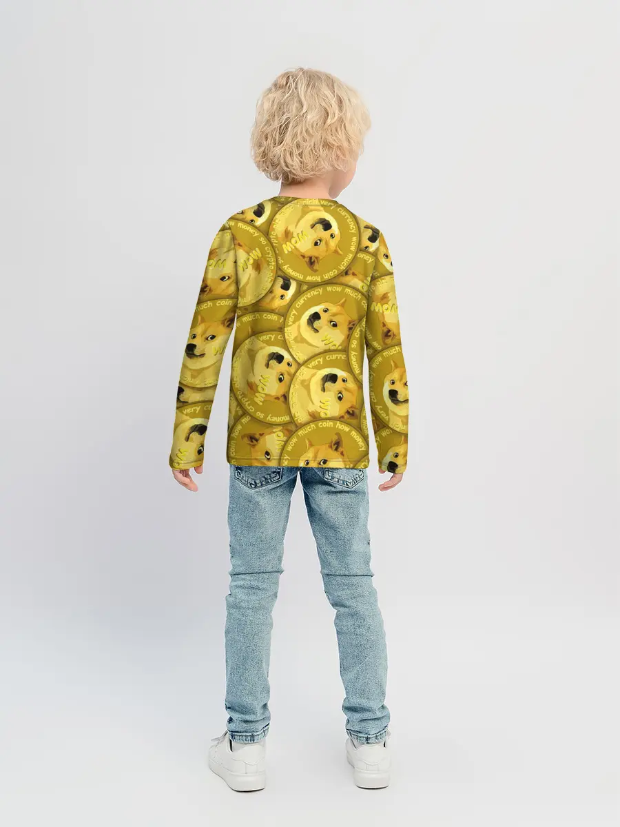 Детский лонгслив / DOGECOIN / DOGE / ДОГИКОИН