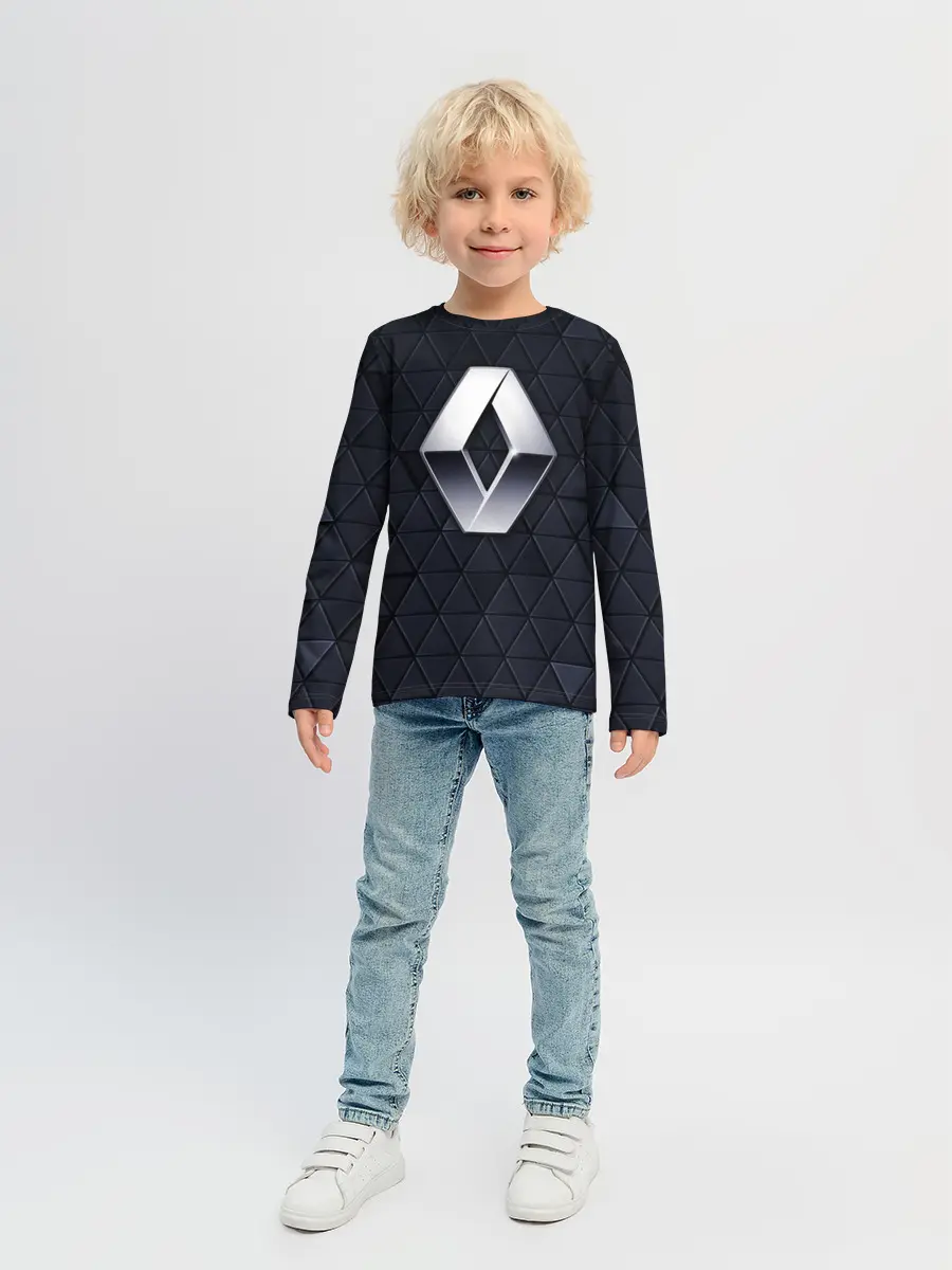 Детский лонгслив / RENAULT РЕНО 3Д ГЕОМЕТРИЯ 3D