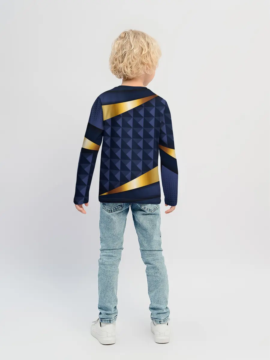 Детский лонгслив / 3D плитки с золотыми вставками