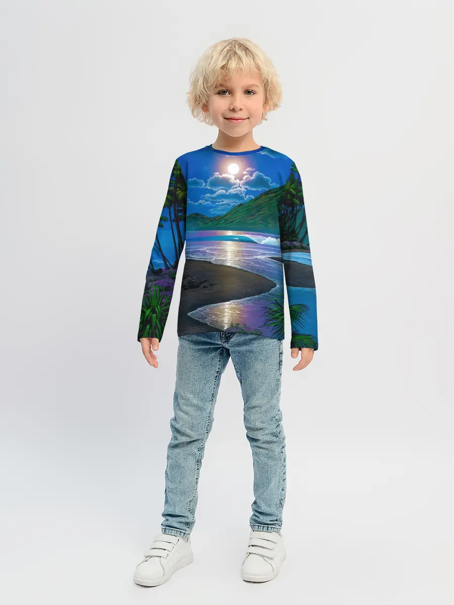 Детский лонгслив / Гавайский пейзаж