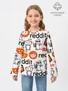 Детский лонгслив / REDDIT / РЕДДИТ / ЛОГОБОМБИНГ