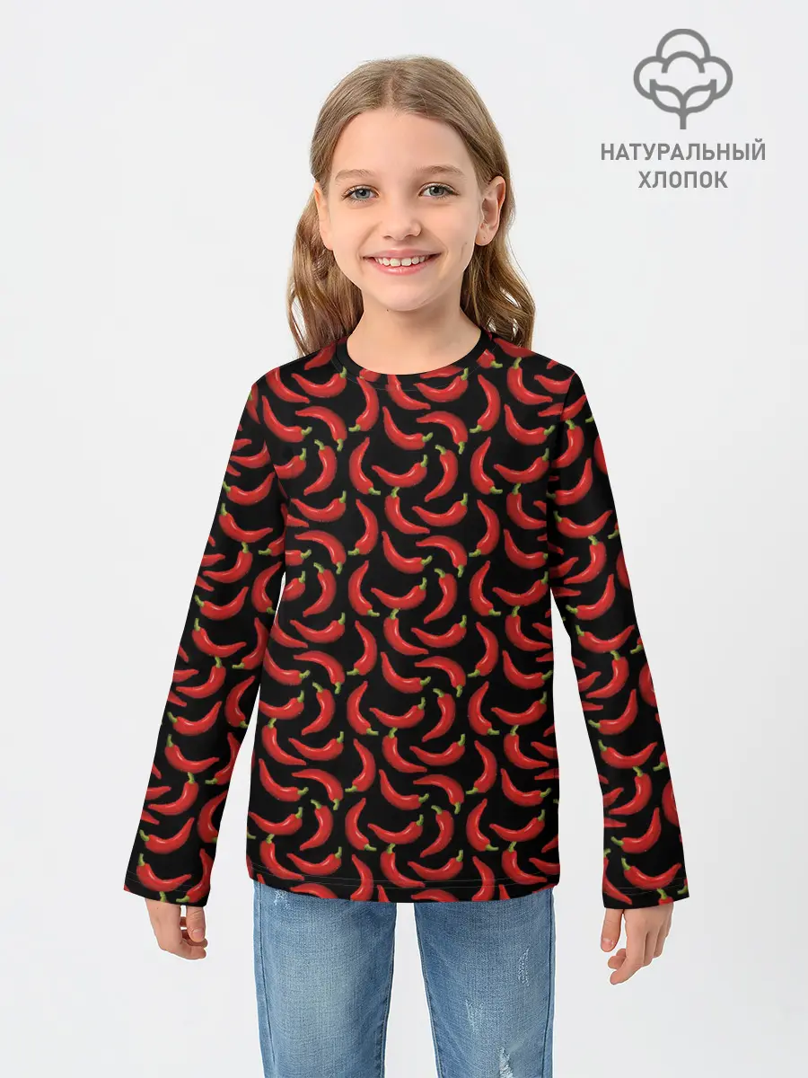 Детский лонгслив / Hot pepper