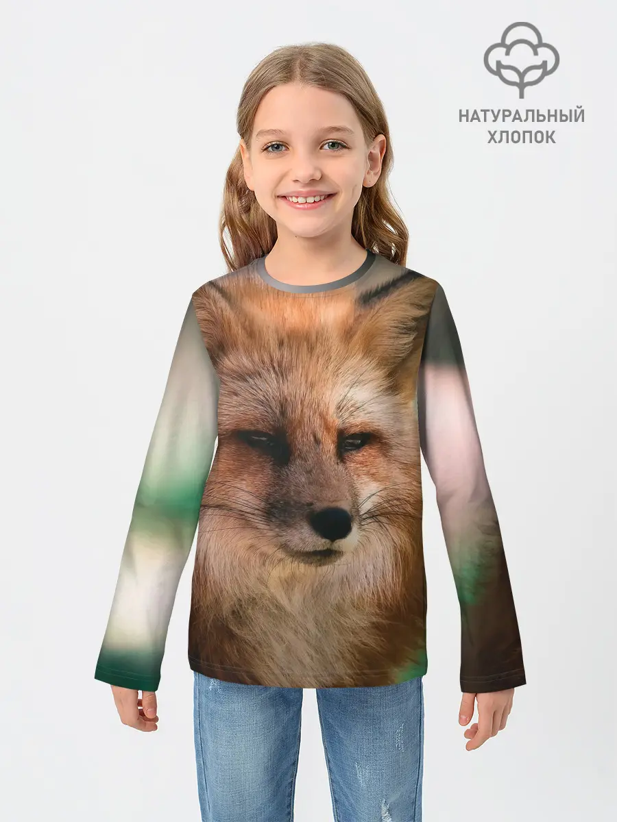 Детский лонгслив / Строгая лисица