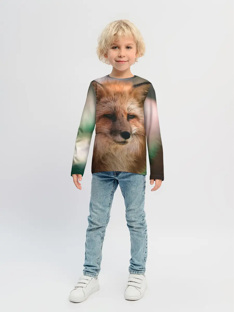 Детский лонгслив / Строгая лисица