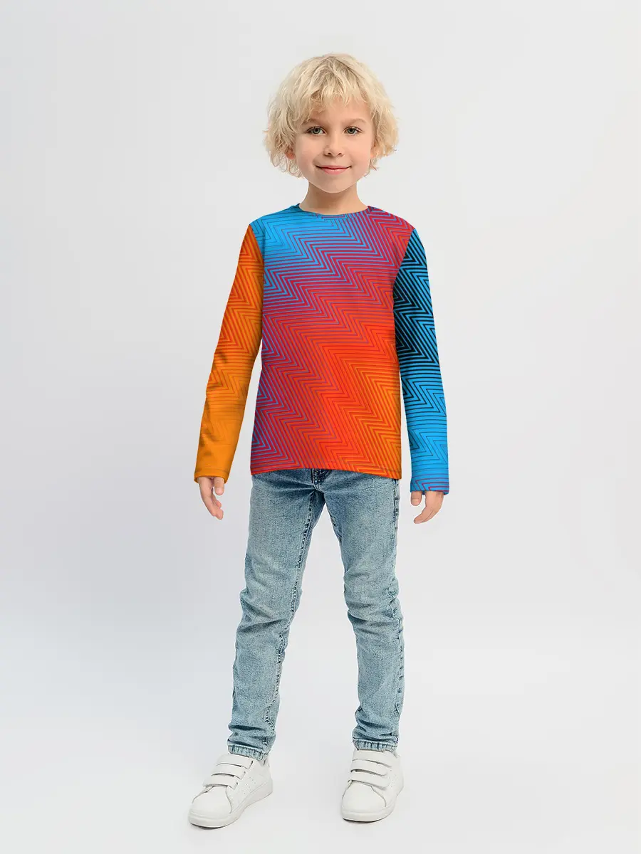 Детский лонгслив / ГРАДИЕНТ АБСТРАКЦИЯ / GRADIENT