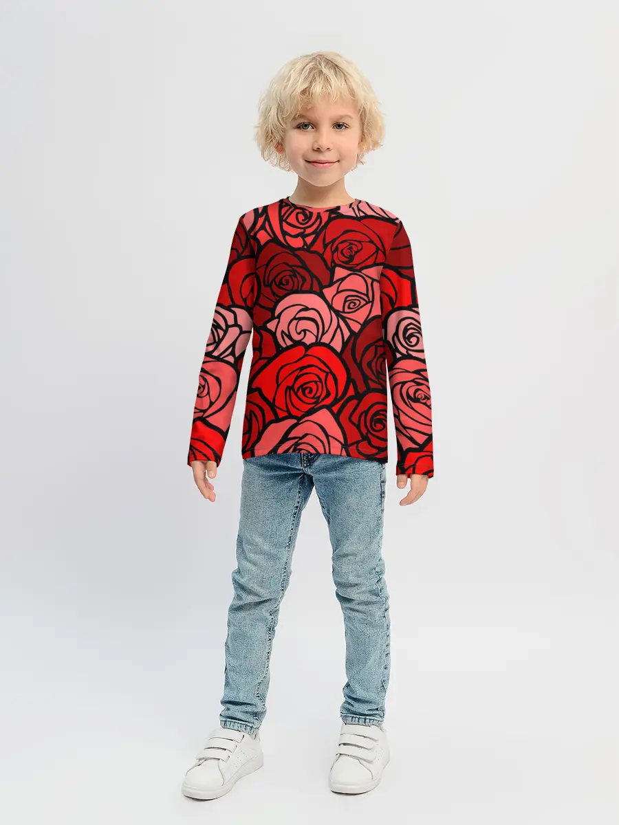 Детский лонгслив / Розочки