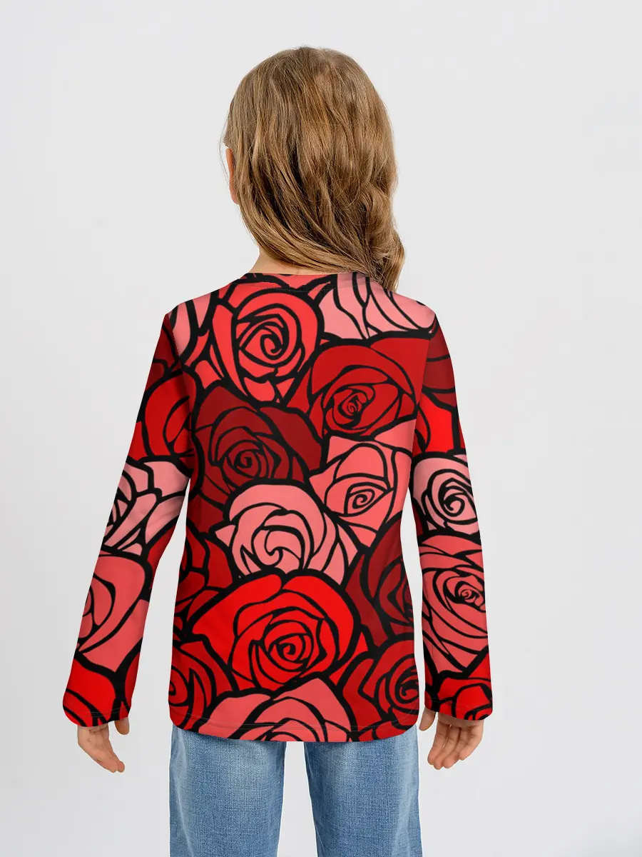 Детский лонгслив / Розочки