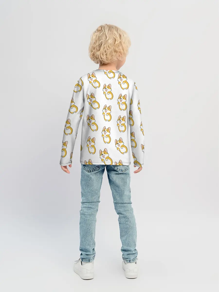 Детский лонгслив / Собаки | Корги