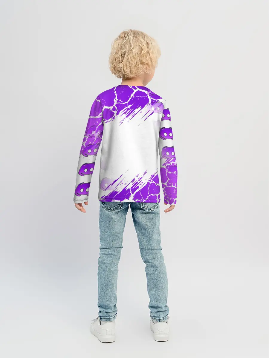 Детский лонгслив / DISCORD / ДИСКОРД / ТРЕЩИНЫ