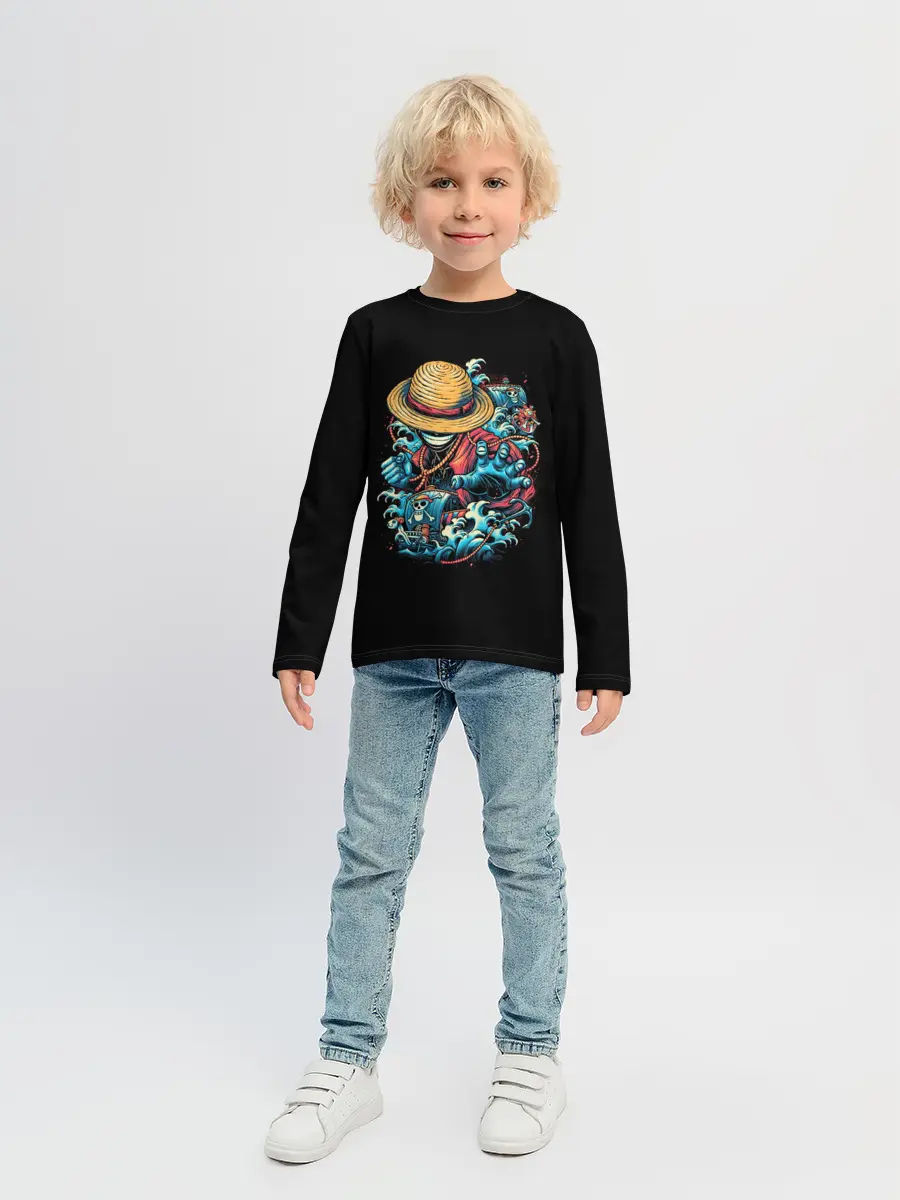 Детский лонгслив / One Piece. Retro Style