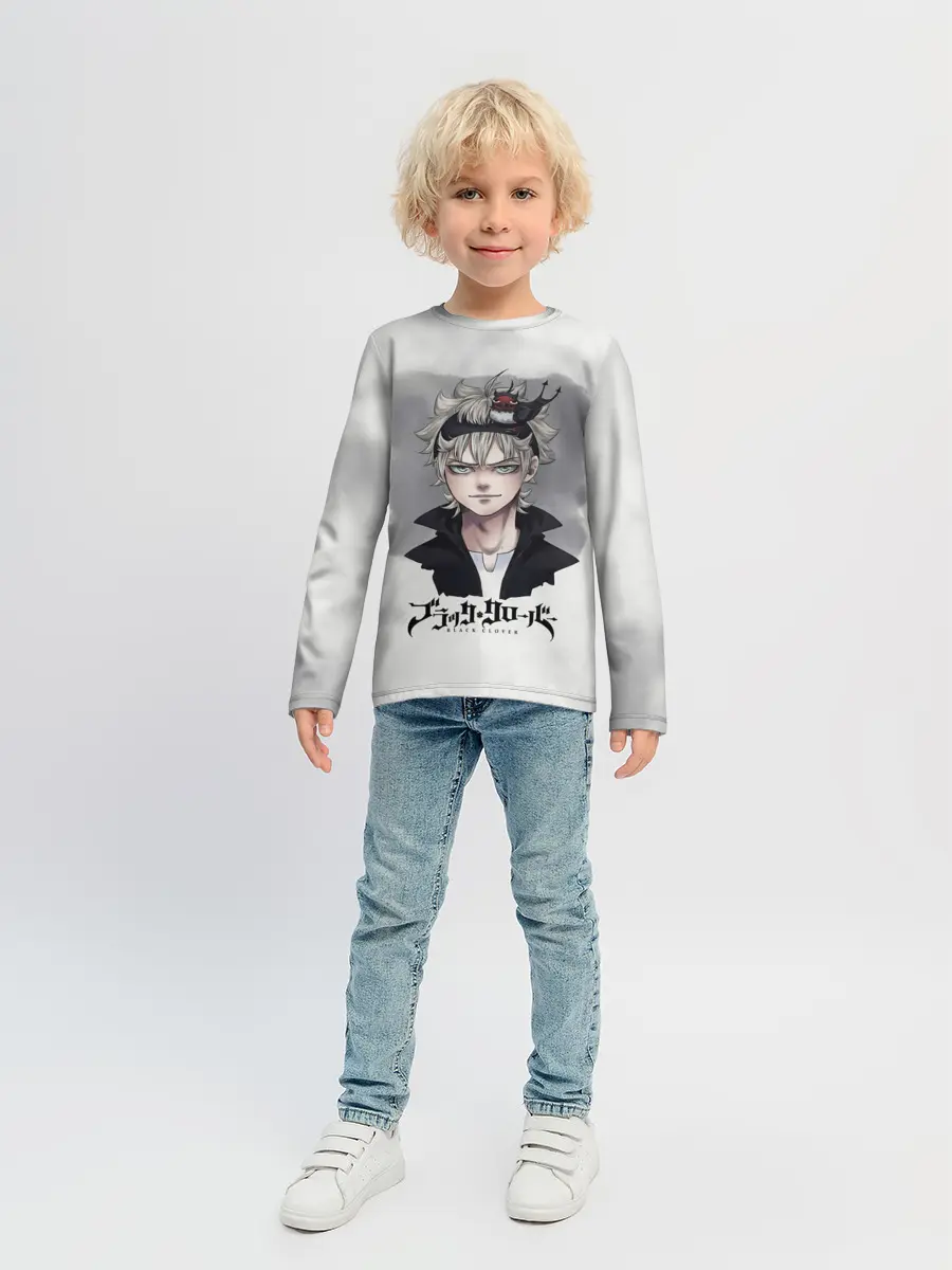 Детский лонгслив / Аста и Секре Чёрный клевер