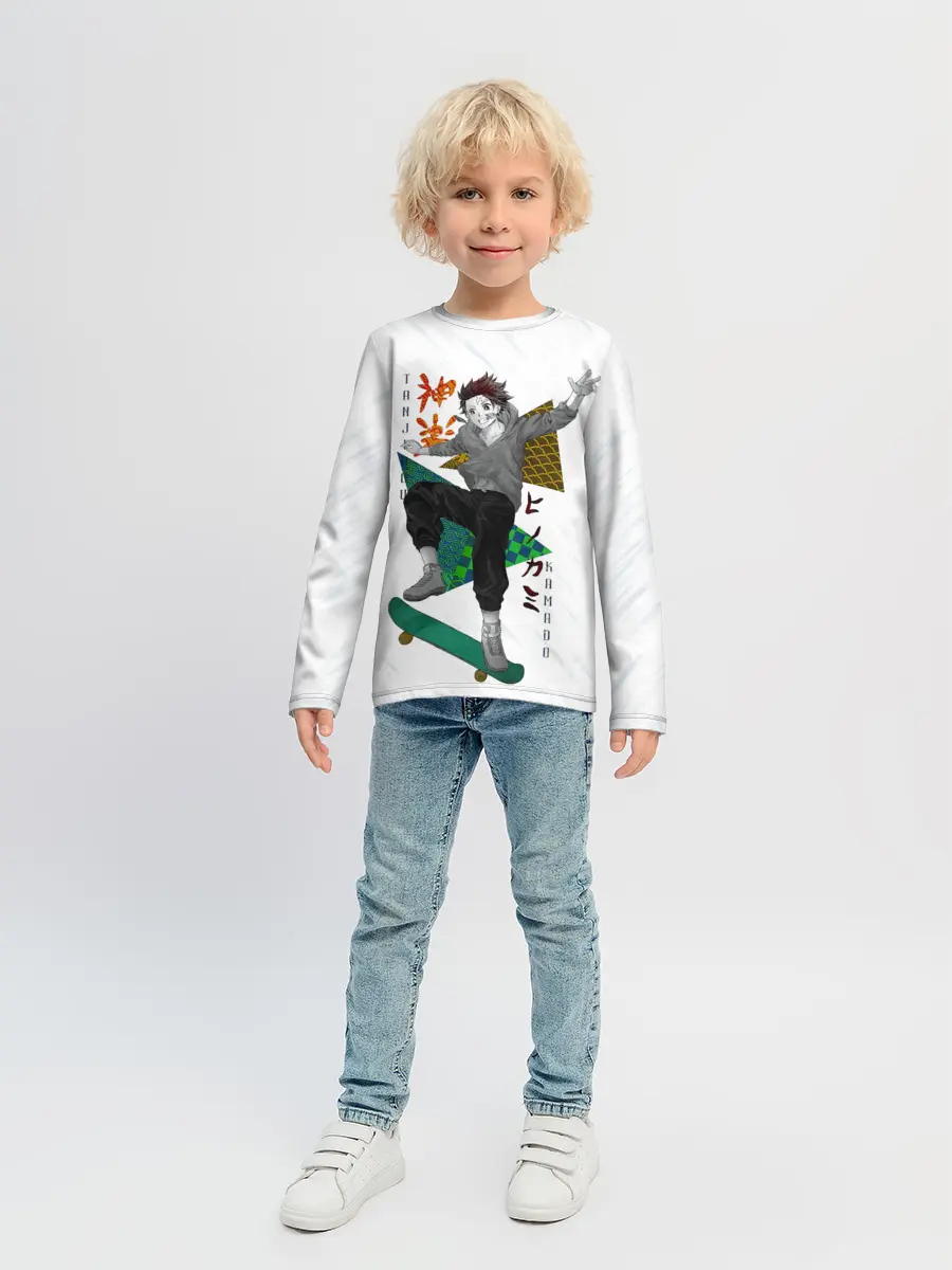 Детский лонгслив / Танджиро Камадо Kimetsu no Yaiba