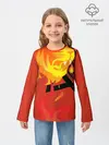 Детский лонгслив / Огненный лев