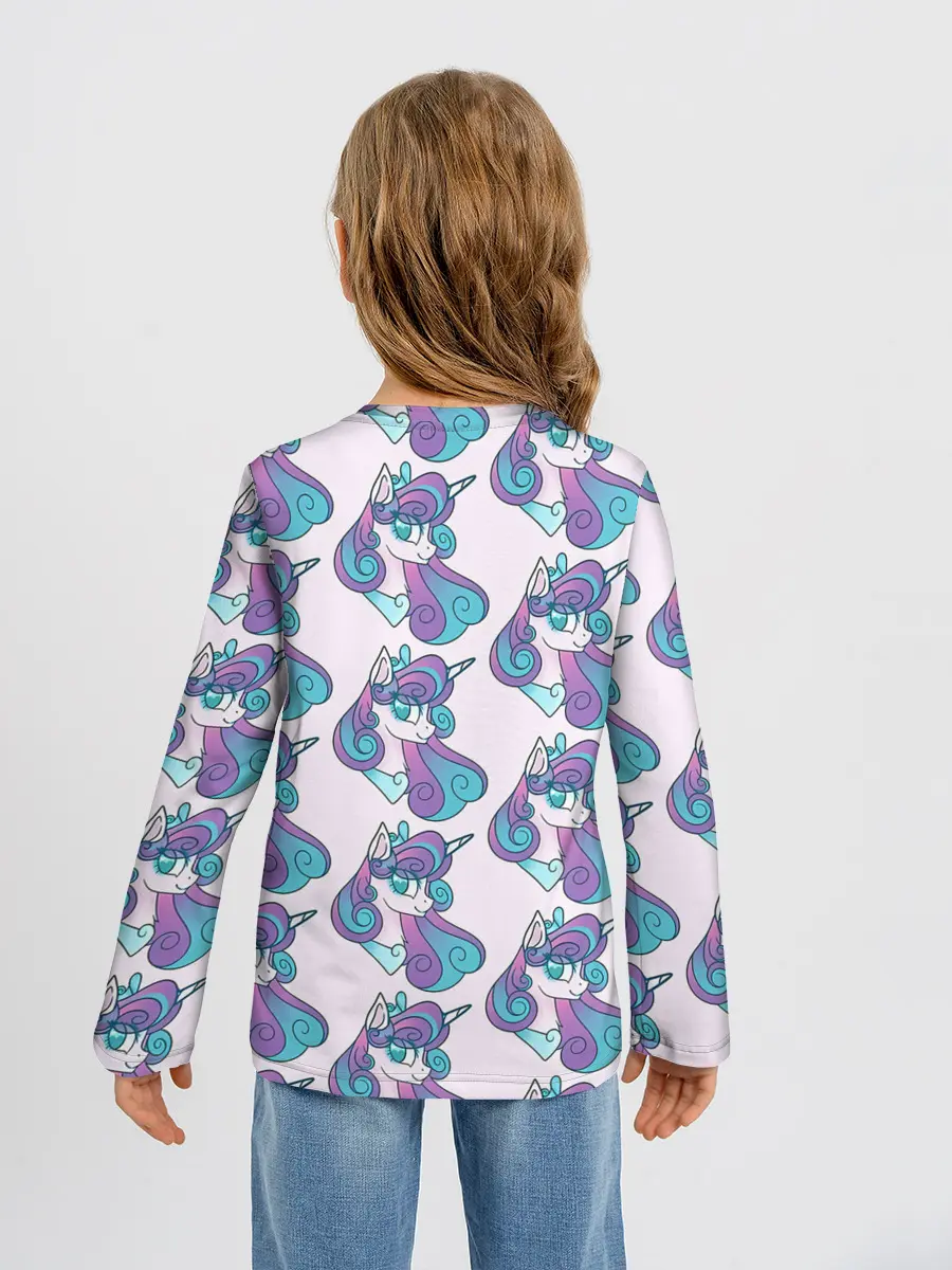 Детский лонгслив / Пони узор