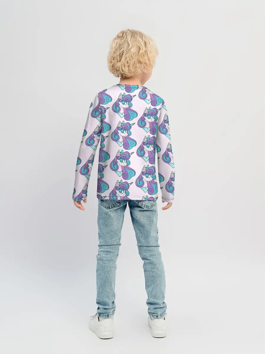 Детский лонгслив / Пони узор