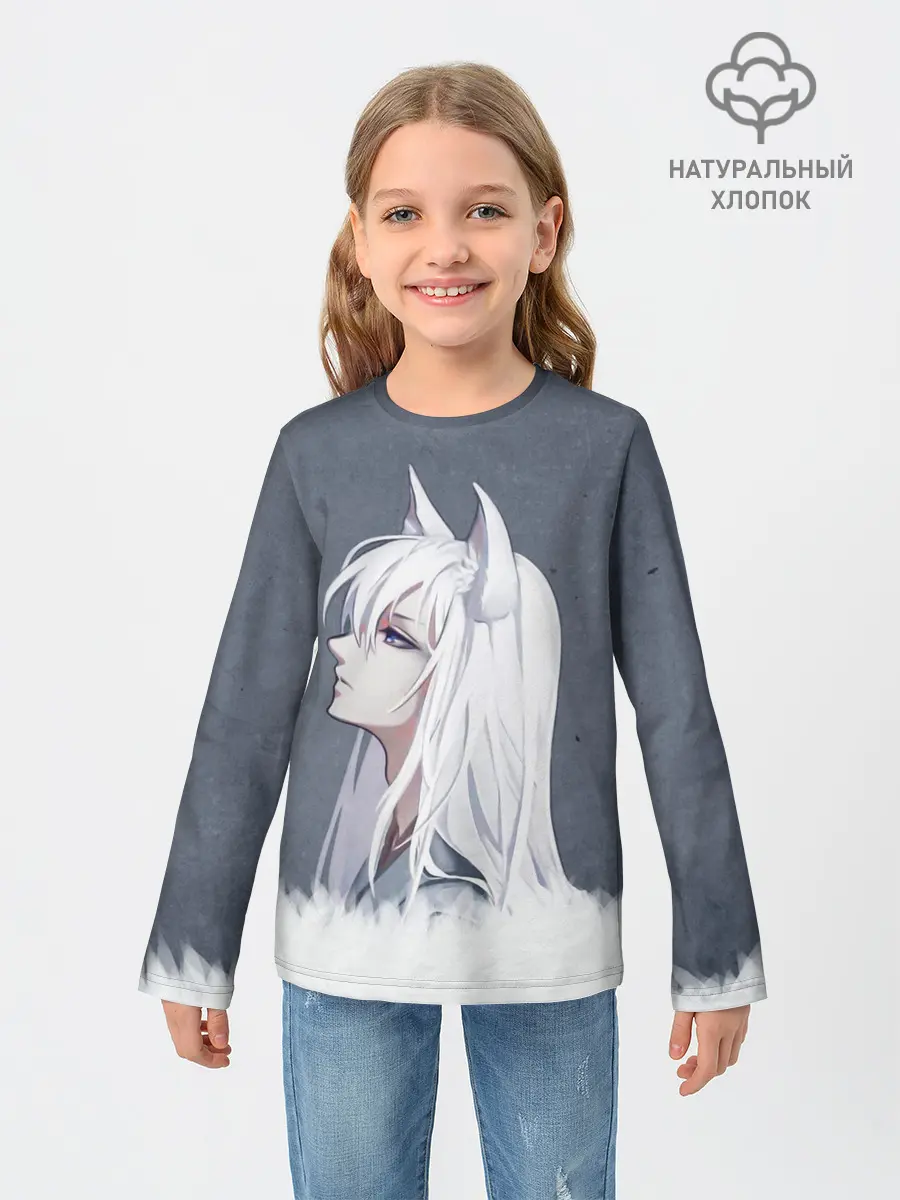 Детский лонгслив / Демон-лис Томоэ