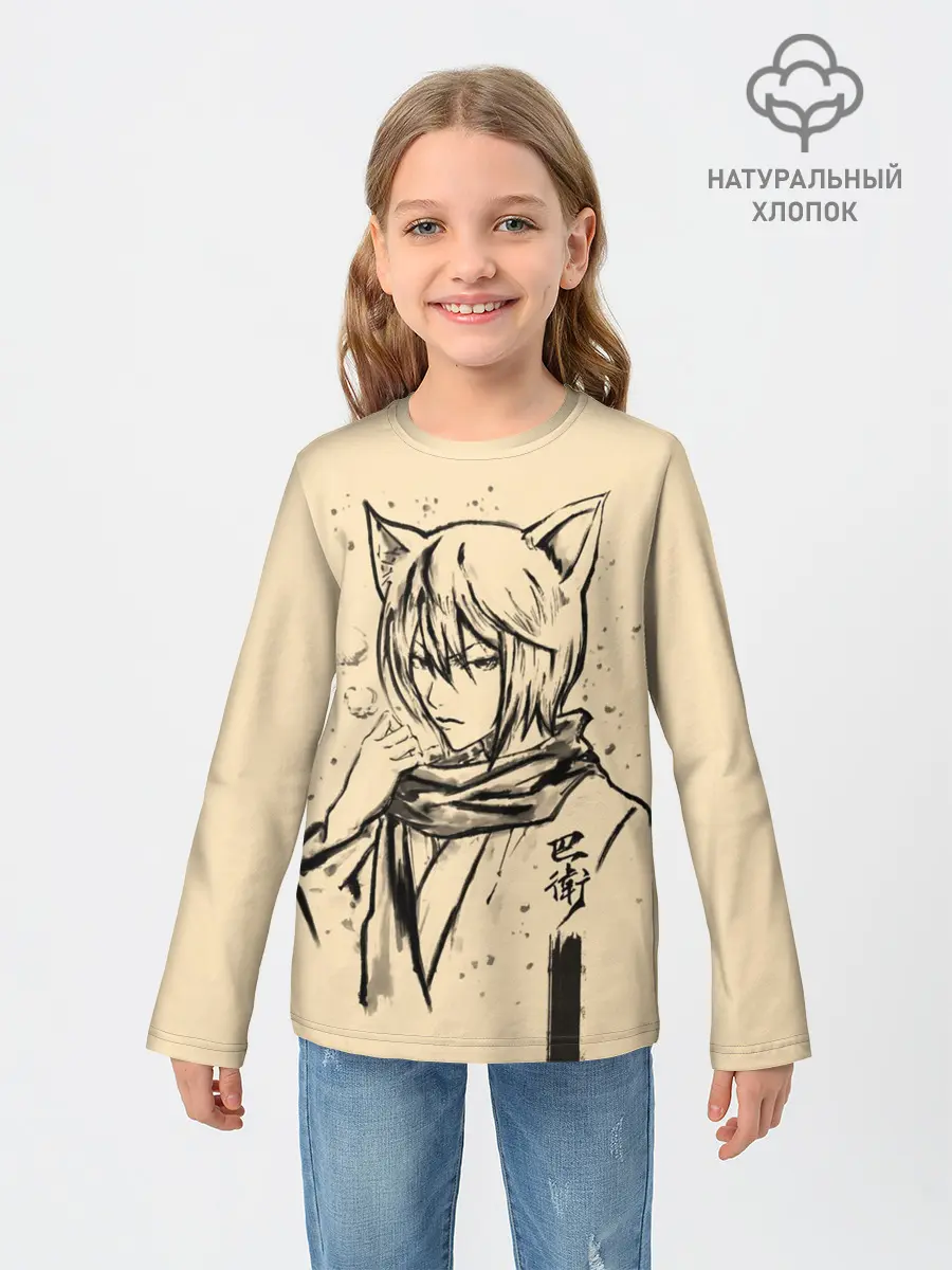 Детский лонгслив / Kitsune Tomoe