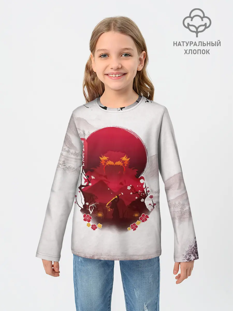 Детский лонгслив / Кенджиро Ренгоку Kimetsu no Yaiba