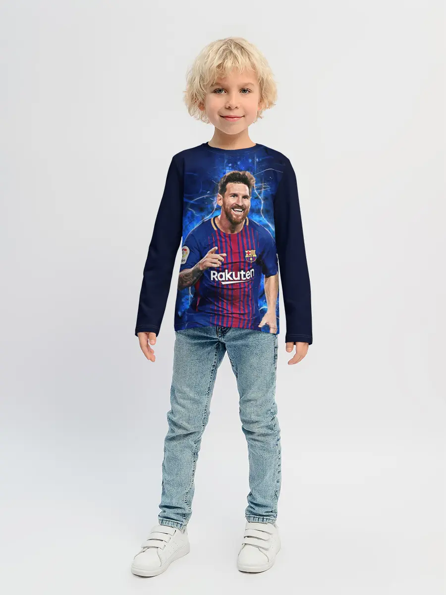 Детский лонгслив / Лионель Месси | Барселона | 10