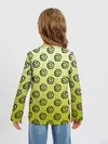 Детский лонгслив / узор спиральки на желтом фоне