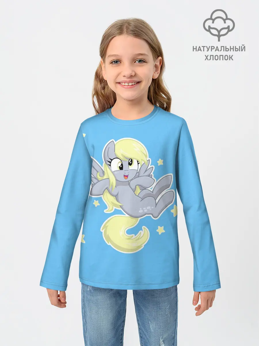 Детский лонгслив / Пони в звёздном небе