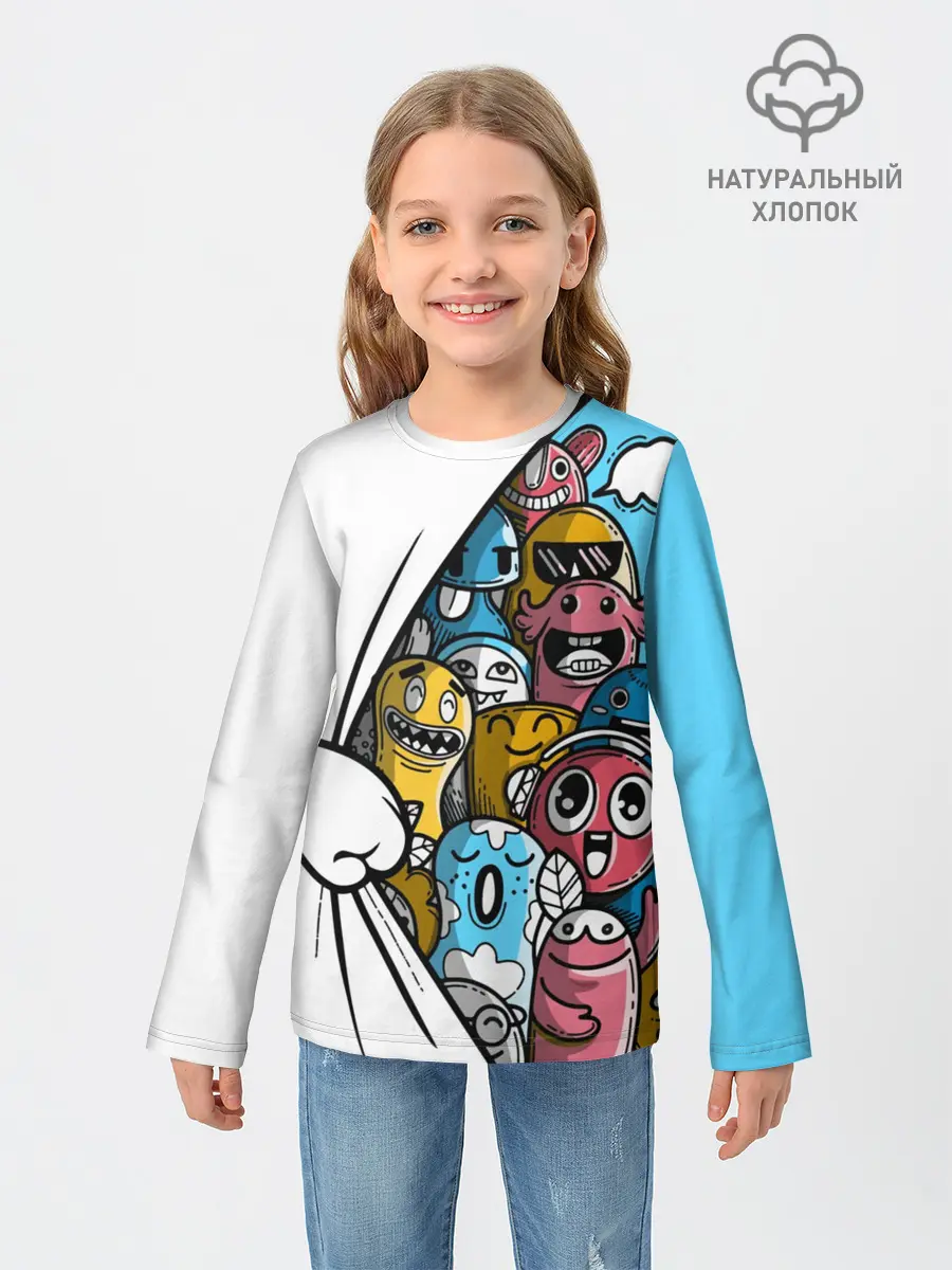 Детский лонгслив / Монстрики