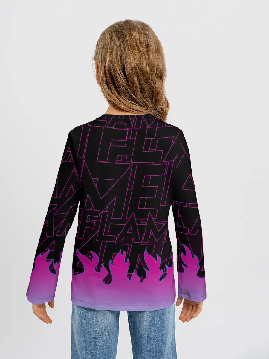 Детский лонгслив / РОЗОВОЕ ПЛАМЯ | PINK FLAME
