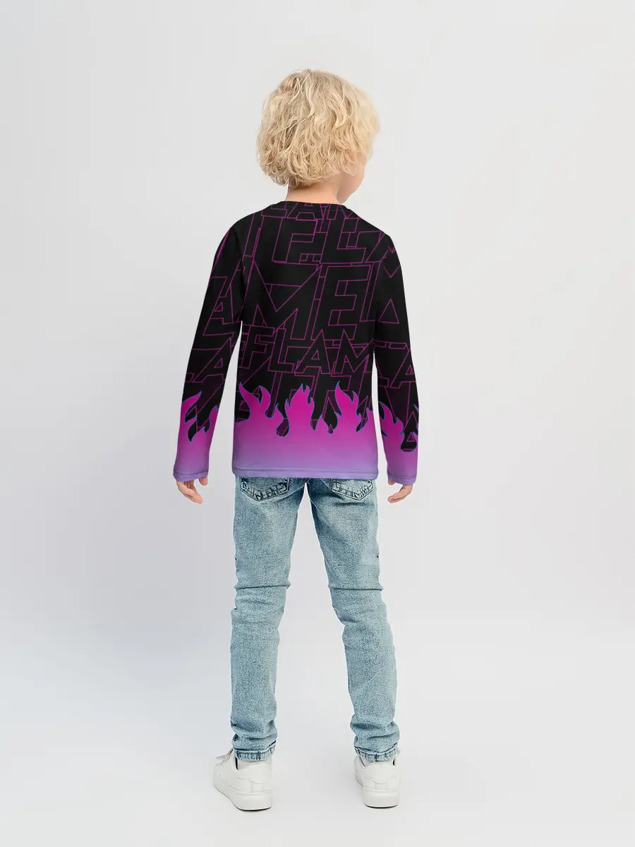Детский лонгслив / РОЗОВОЕ ПЛАМЯ | PINK FLAME
