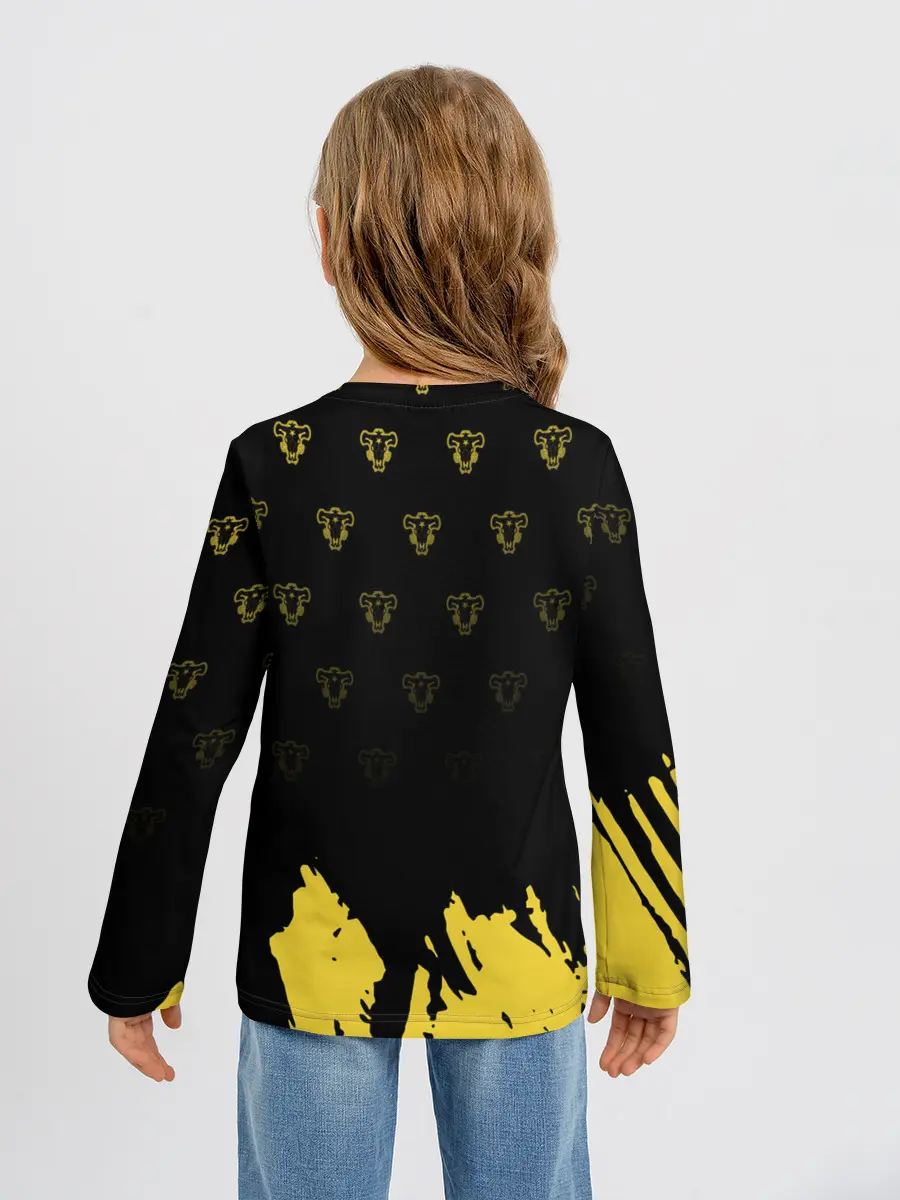 Детский лонгслив / Аста в маске демона | Чёрный Клевер