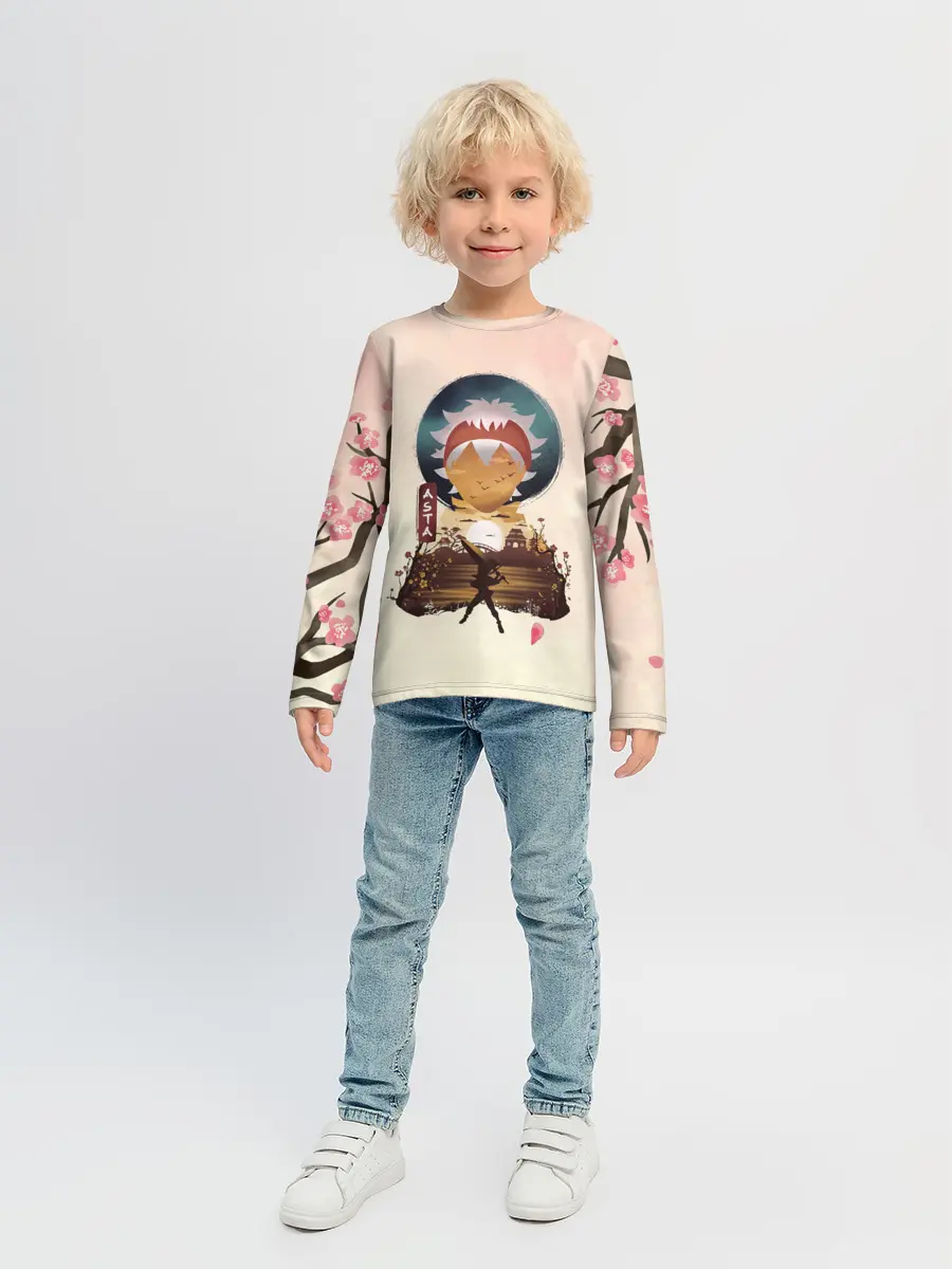 Детский лонгслив / АСТА сакура | Black Clover