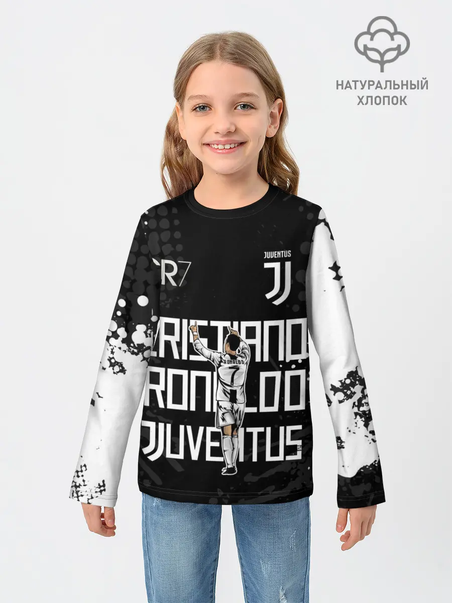 Детский лонгслив / КРИШТИАНУ РОНАЛДУ / ЮВЕНТУС