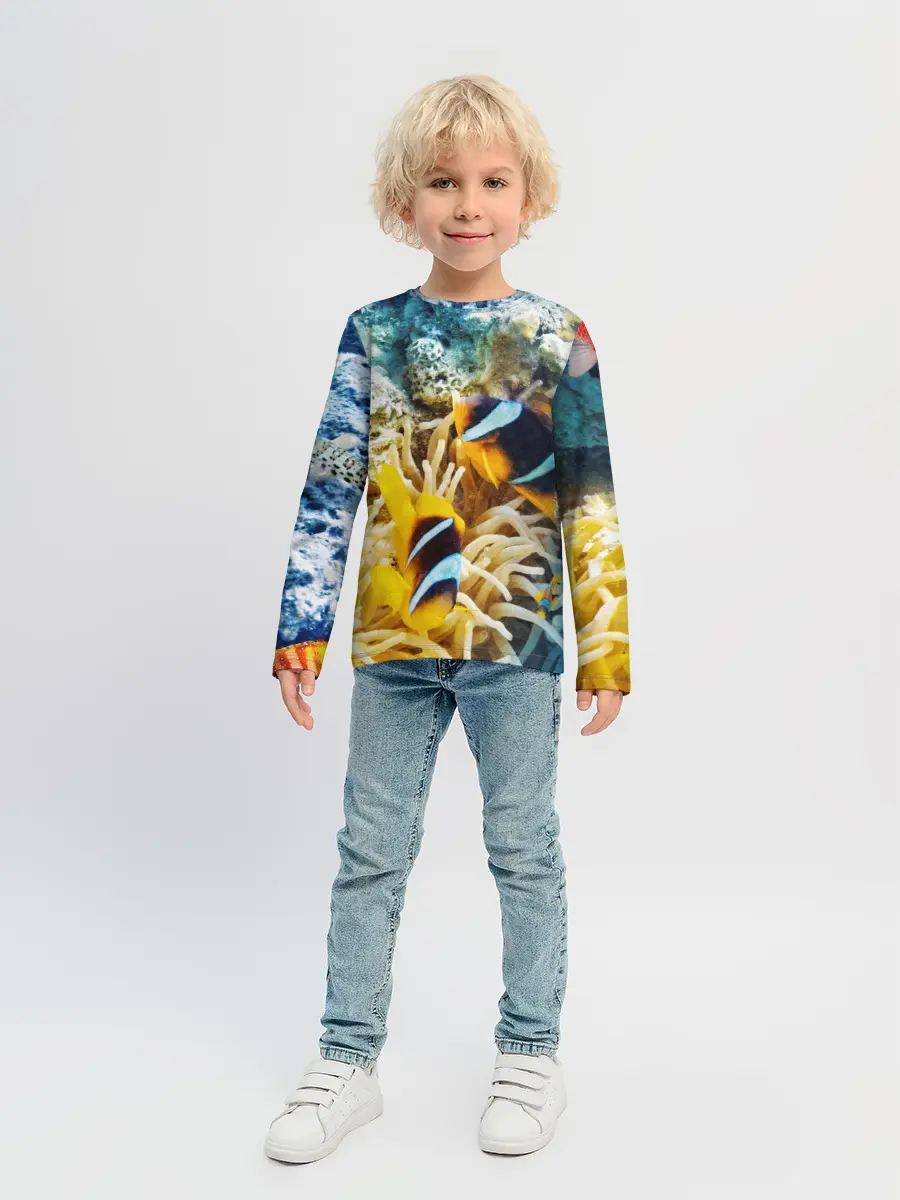 Детский лонгслив / Морской мир
