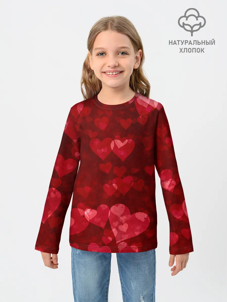 Детский лонгслив / СЕРДЕЧКИ | HEARTS