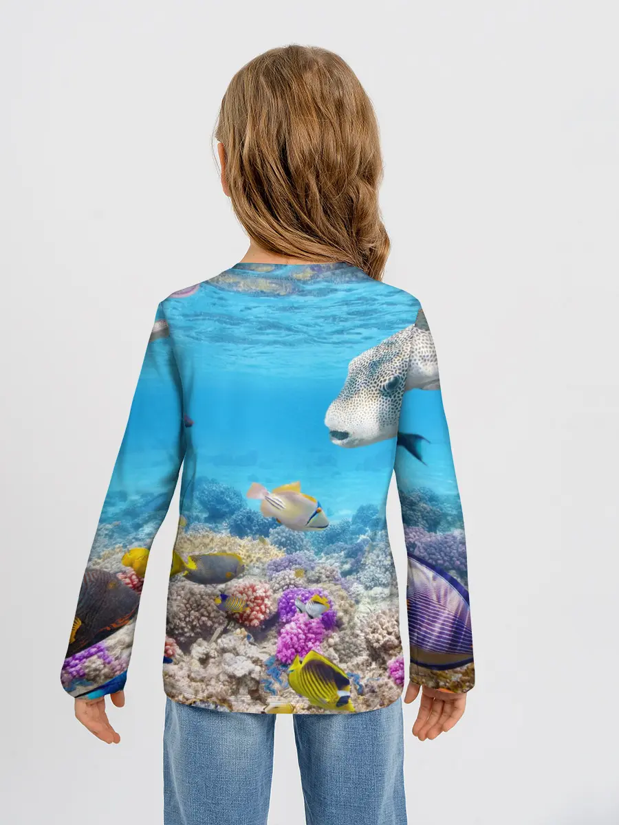 Детский лонгслив / Морской мир