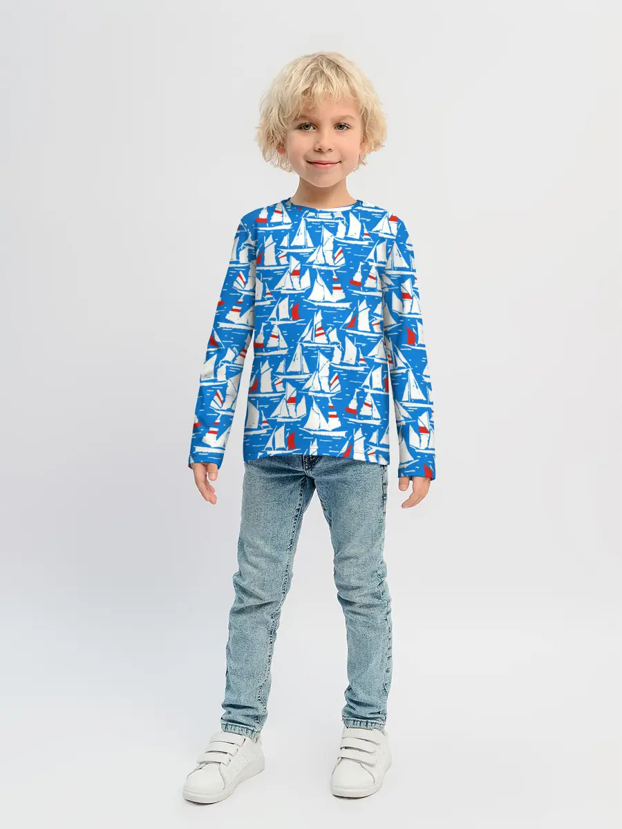 Детский лонгслив / Яхты