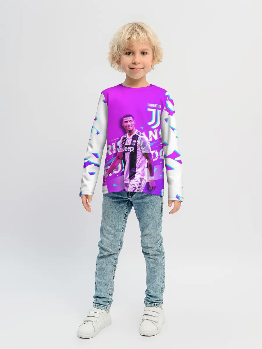 Детский лонгслив / КРИШТИАНУ РОНАЛДУ / НЕОН
