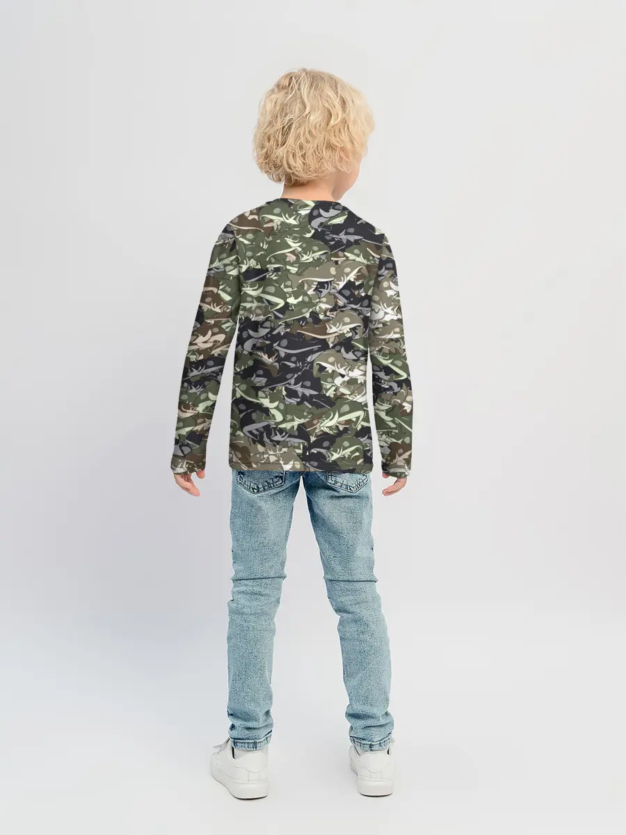 Детский лонгслив / Камуфляж для рыбака