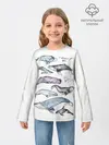 Детский лонгслив / киты