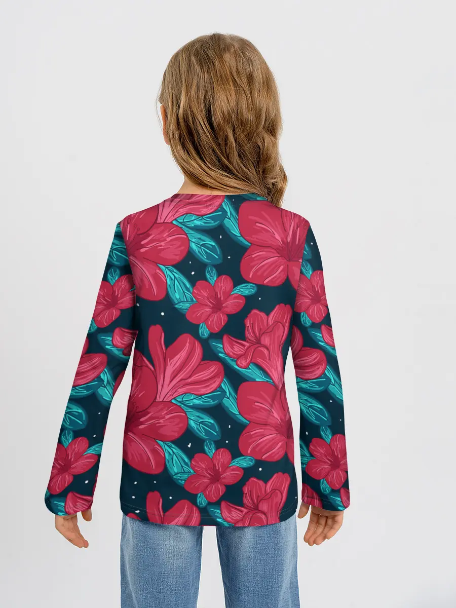 Детский лонгслив / Моника в цветах