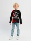 Детский лонгслив / Черные быки | Черный Клевер