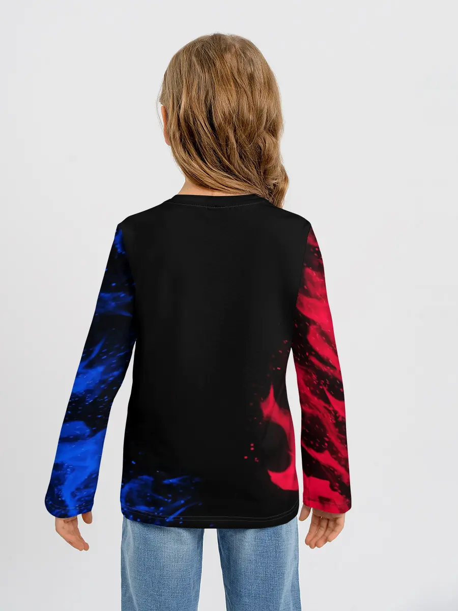 Детский лонгслив / ЛИОНЕЛЬ МЕССИ / ОГОНЬ / FIRE