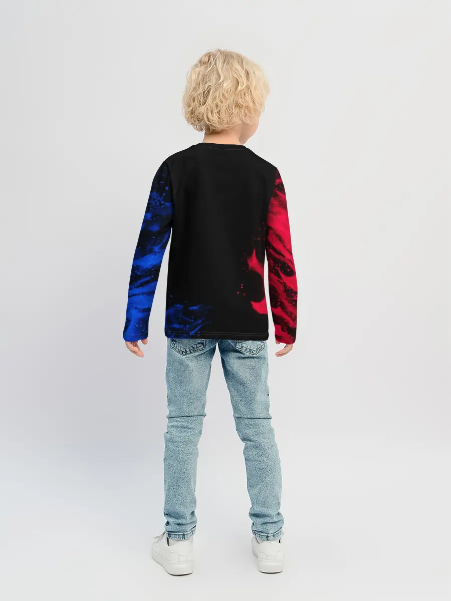 Детский лонгслив / ЛИОНЕЛЬ МЕССИ / ОГОНЬ / FIRE