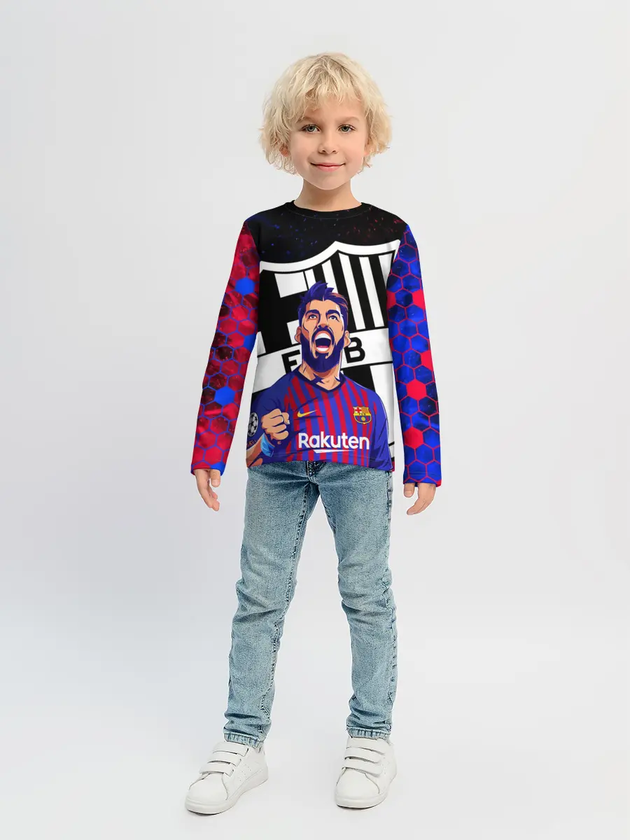 Детский лонгслив / ЛУИС СУАРЕС / БАРСЕЛОНА