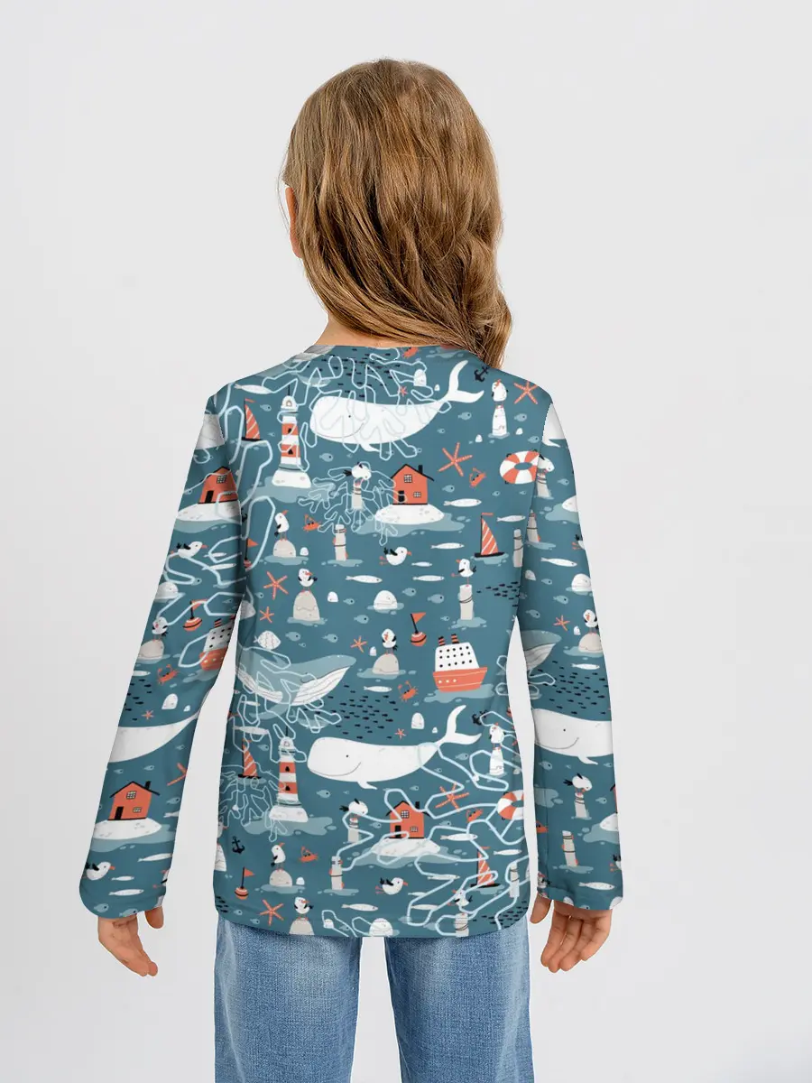 Детский лонгслив / Море и его жители